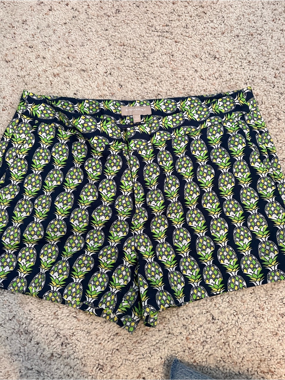 Banana Republic Navy Pineapple Print Women’s Shorts